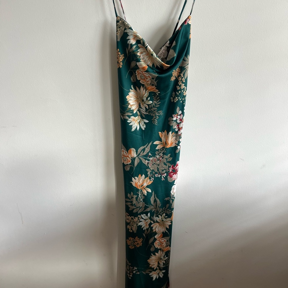 12th Tribe Teal Floral Dress
